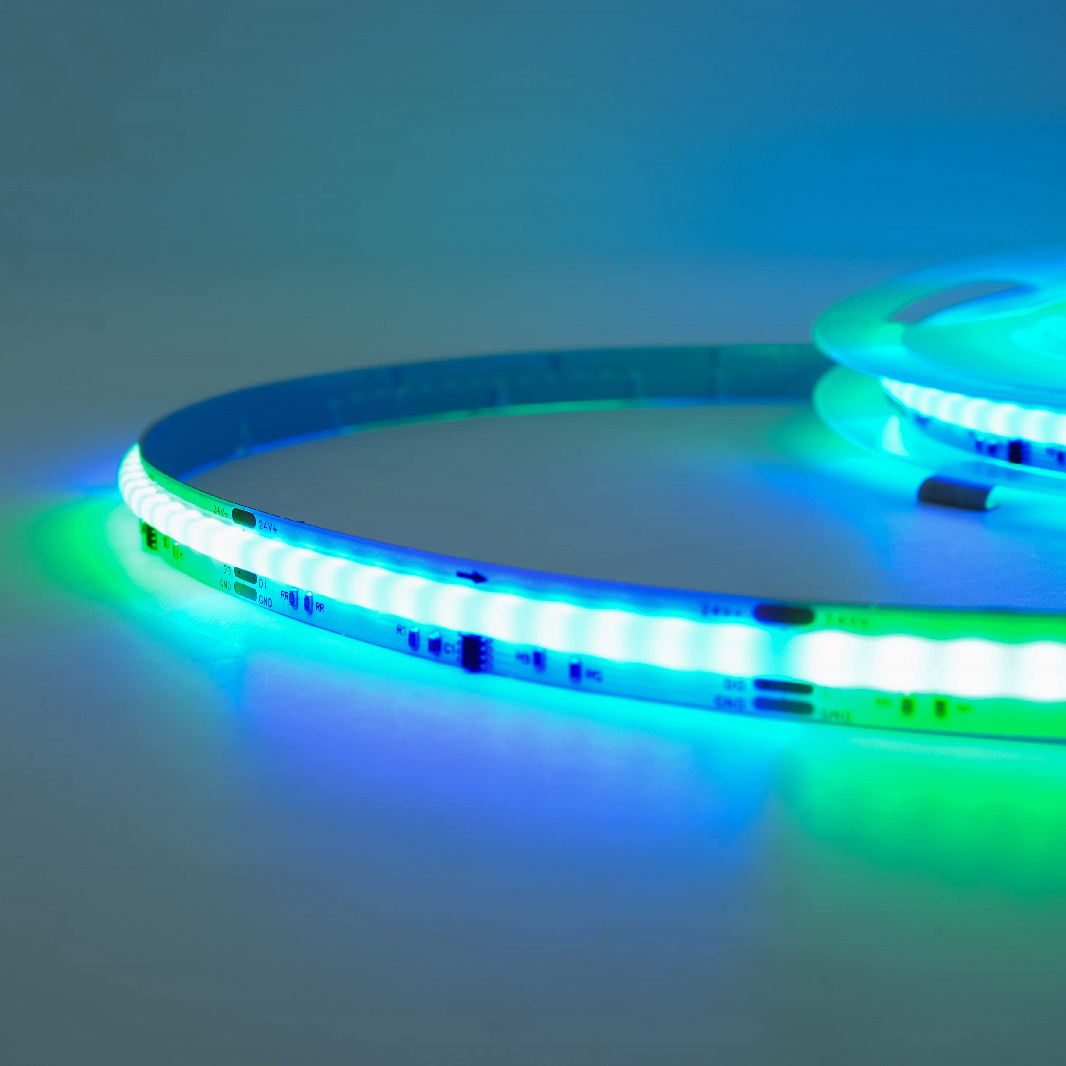 Ruban lumineux LED COB numérique RGB 12V/24V 380LED, étanche, Flexible, lumineux 3