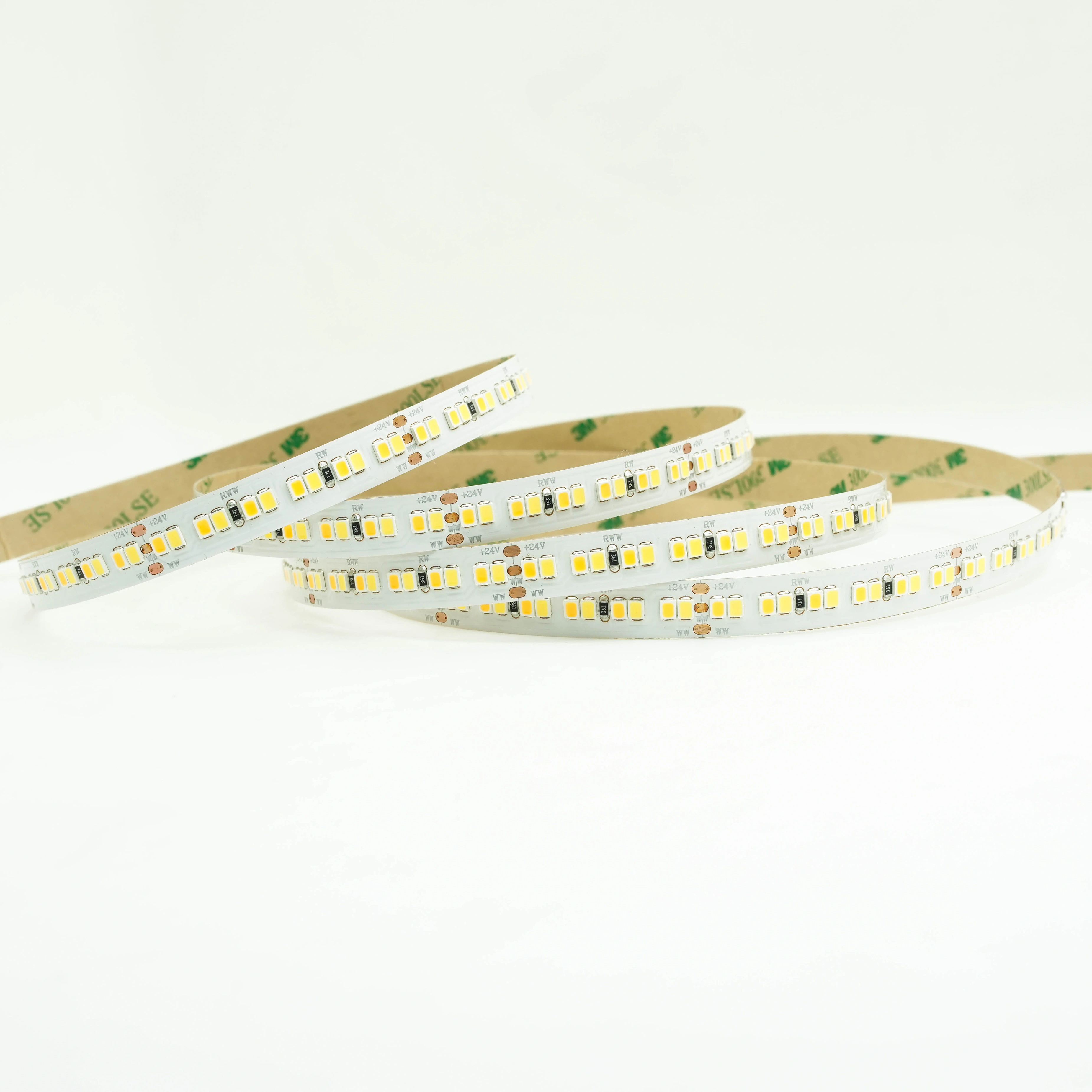 Cinta LED ajustable Flexible CCT de 24V, 2835 colores duales 218LED para iluminación de decoración del hogar 1