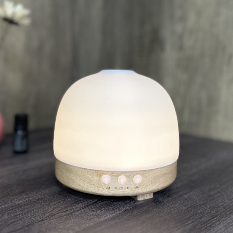 300ml Stone Electric Home Diffuser Real Wood Base Ultrasonic Aroma ...