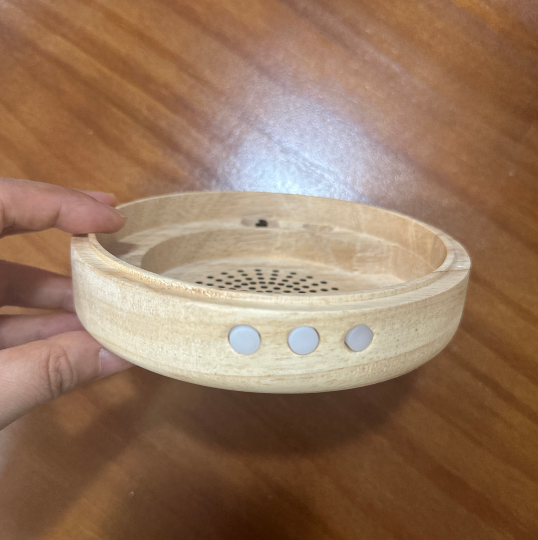 Glossy Ceramic Cover Wooden Base Aroma Diffuser Essential Oil Home ...