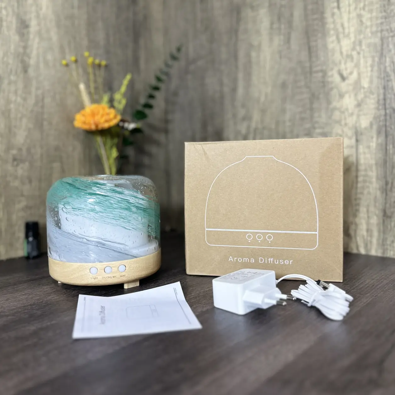 Glass Top Essential Oil Diffuser Price 300ML 9