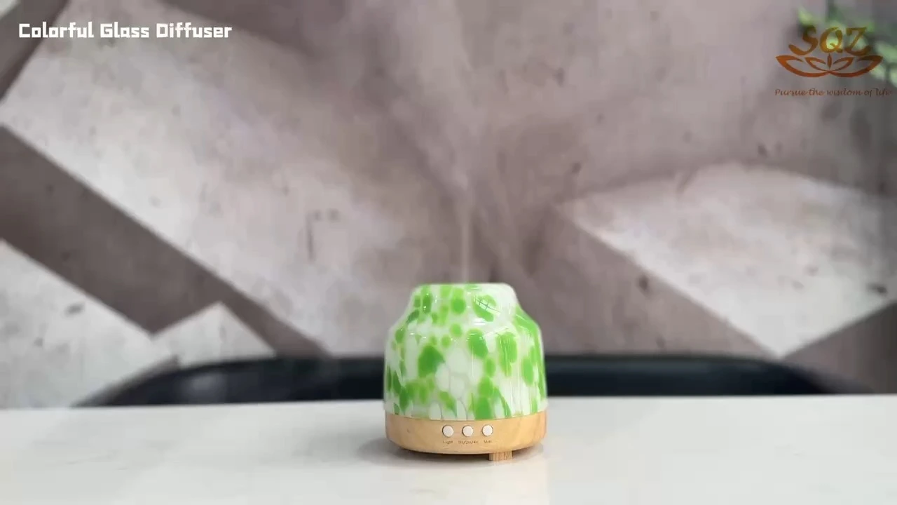 Bunte Aromatherapie-Glas-Diffusoren für ätherische Öle für Zuhause, Ultraschall-Luftbefeuchter WG2218 1