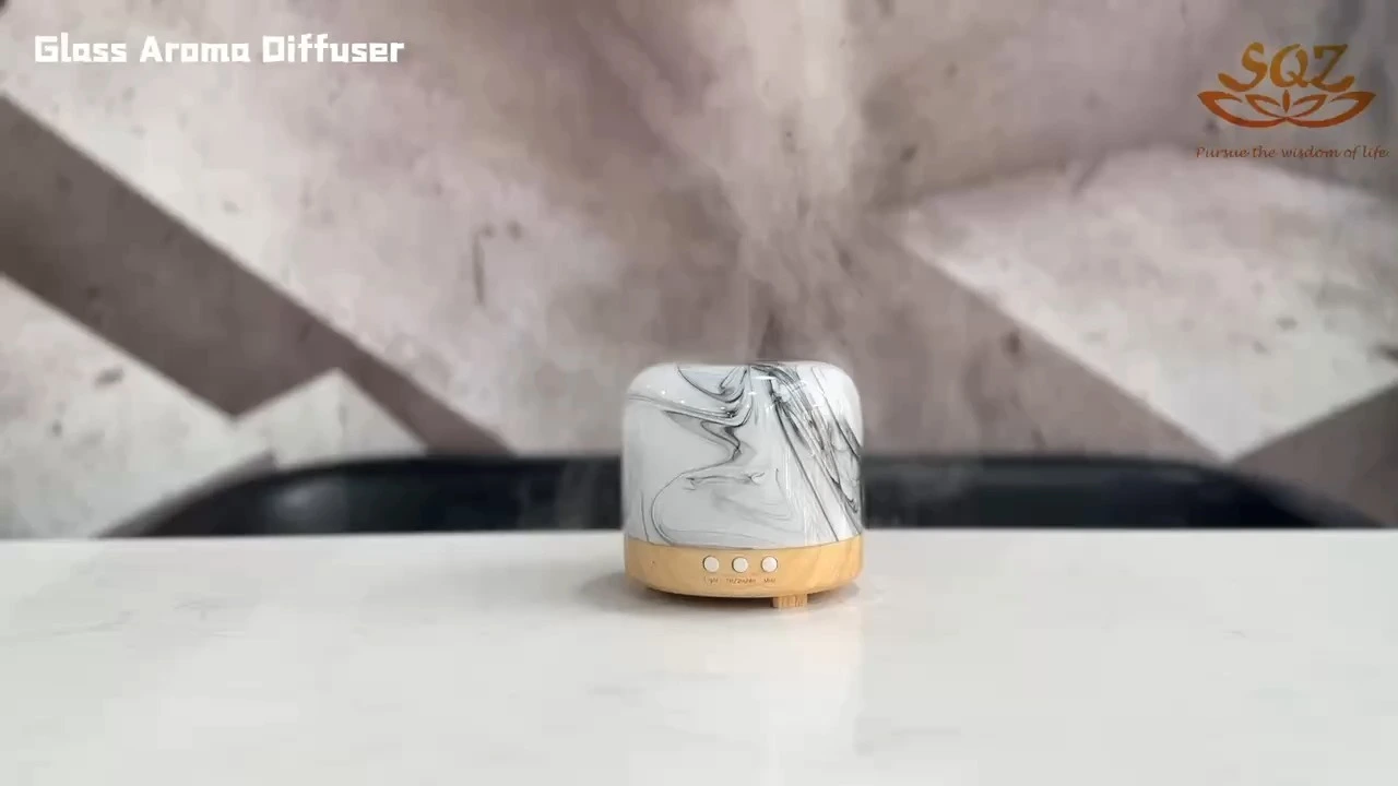 Diffusori di oli essenziali in vetro con base in legno, fragranze per la casa, umidificatore elettrico WG2216 1