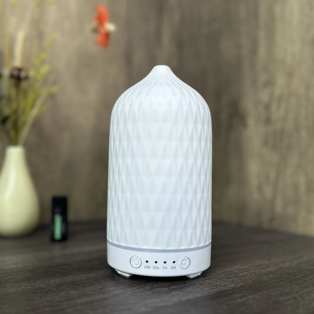 Humidificateur d'air de diffuseur d'huile essentielle d'arome électrique ultrasonique en céramique blanche de 100 ml SQZ-C201 1