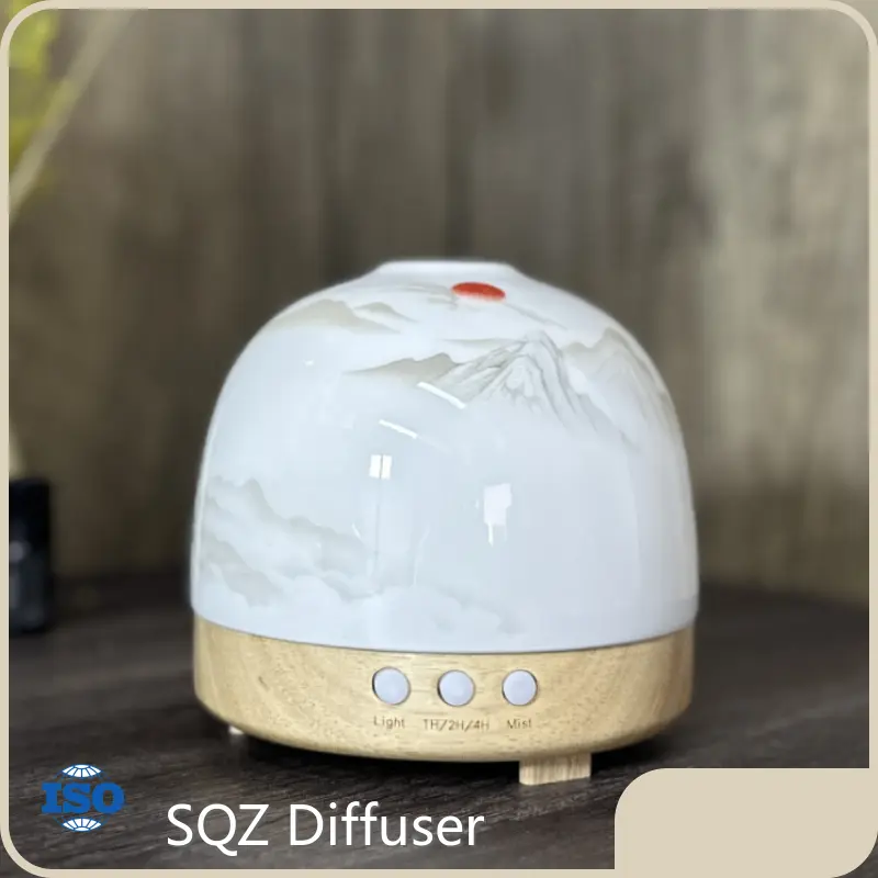 Wood Glass Essential Oil Diffuser WC3218 by SQZ Diffuser 1