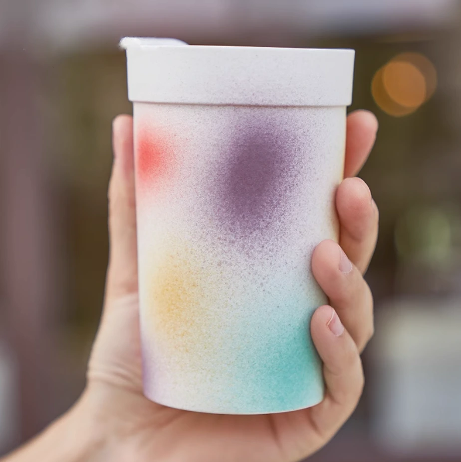 Tasse d'eau de voyage en céramique vitrée à double couche TCP02 1