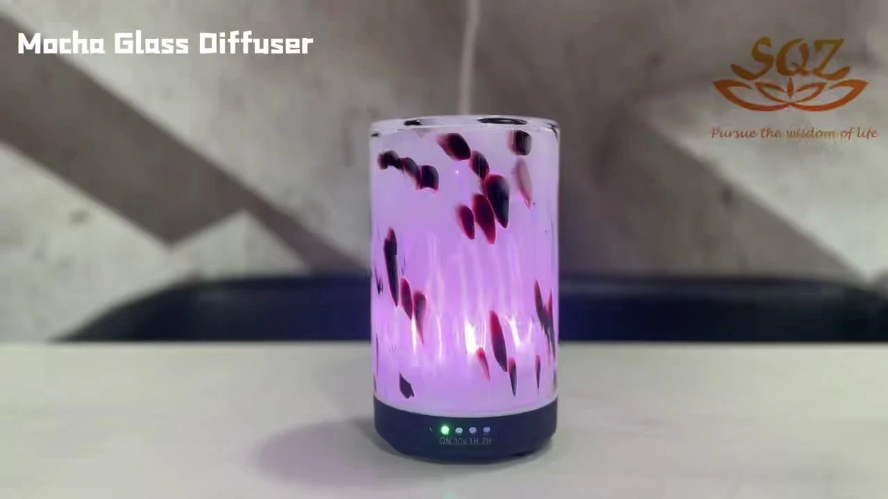 Glass MOCHA Essential Oil Electric Aromatherapy Diffuser Ultrasonic Air Humidifier PW5305 1