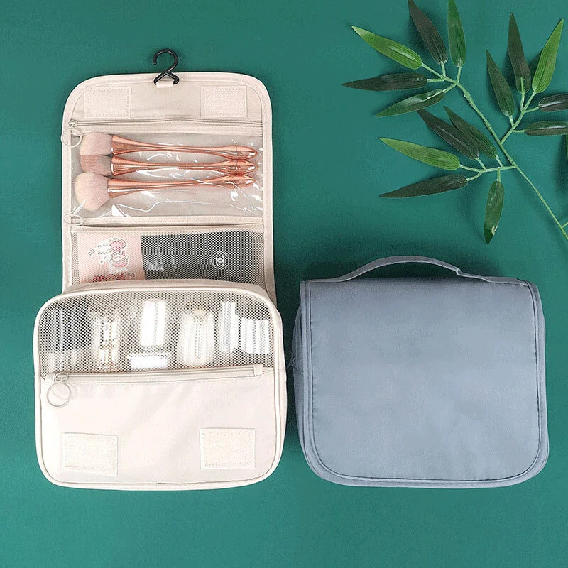 Toiletry Bag Travel Makeup Cosmetic Bag with Hanging Hook 1