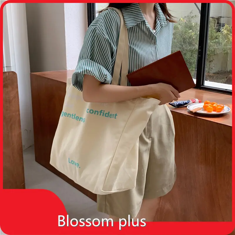 Холщовые сумки-тоут с логотипом Blossom Plus — 1