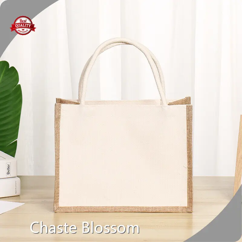Персонализированные джутовые сумки-тоуты - - Chaste Blossom 1