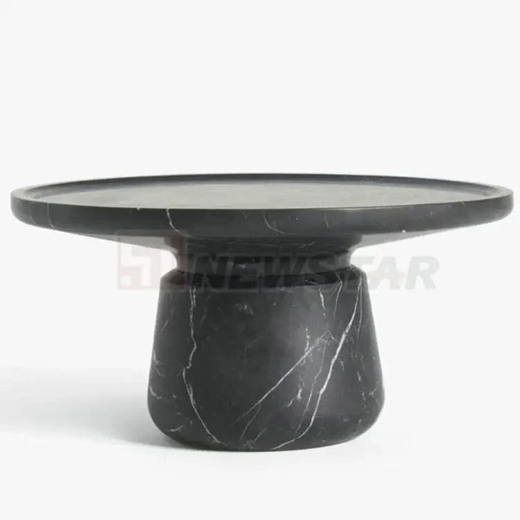FST232 Marble Side Table Travertine Black Marble Altana Small Medium Large Side Tables 1