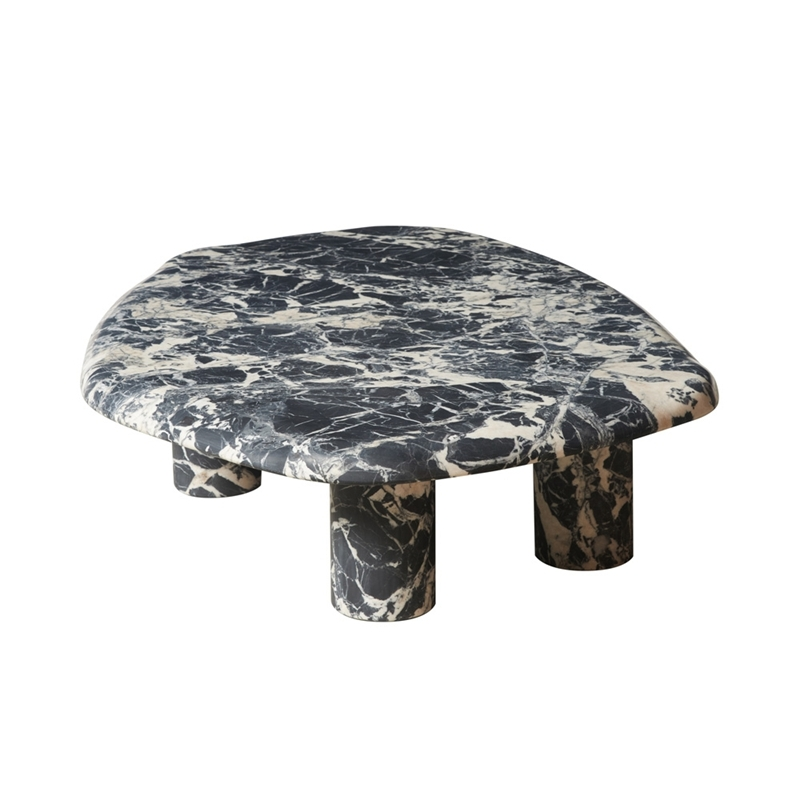 FCT007 Living Room Black Marble Center Table Noir Grand Antique Marble Coffee Table 1