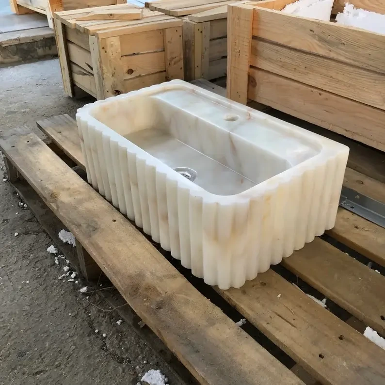 BSB008 Exquisite stone bath sink for Spa-Like Ambience 1