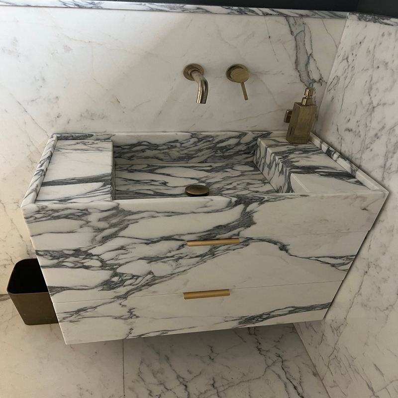 BSB017 High-end Calacatta viola stone sink for Timeless Beauty 1