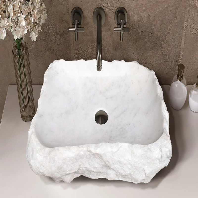 BSB021 Beautiful hand-carved stone sink for Artisanal Touch 1