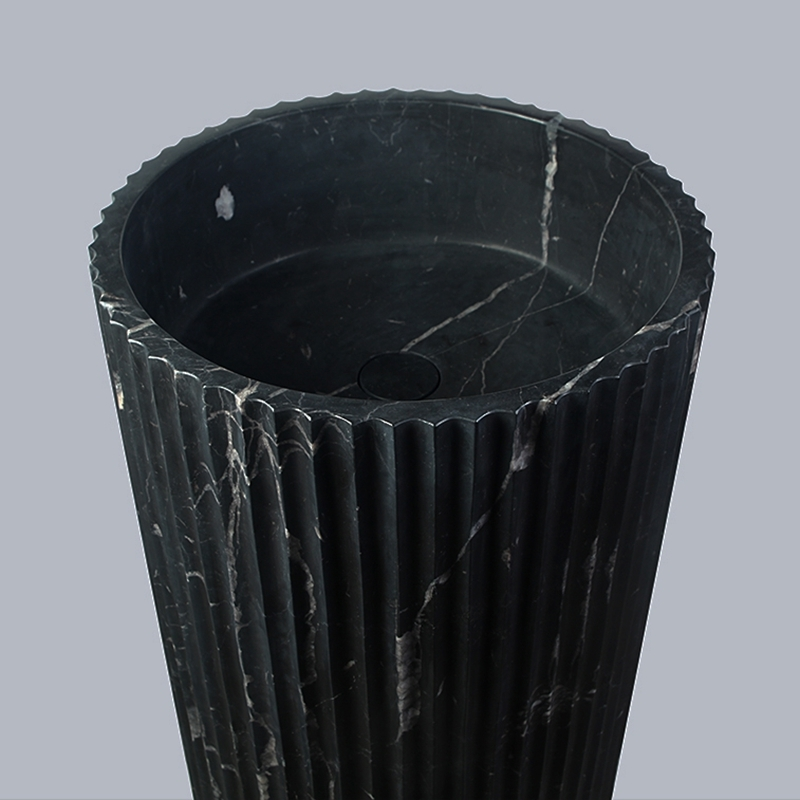 BSB027 Spacious column stone sink for Family Bathrooms 1