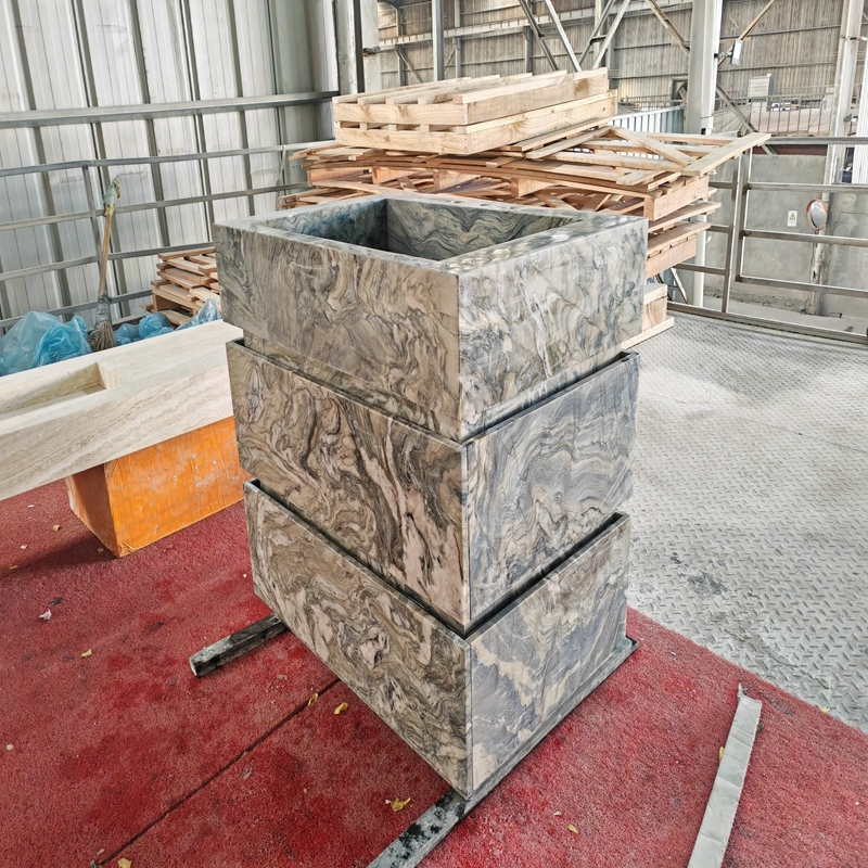 BVA007 Artisan Crafted Marble Vanity – Unique Luxury Bathroom Design 1