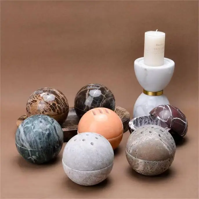 FAC009 High-End Marble Incense Burner – Unique Decorative Accent for Interiors 1