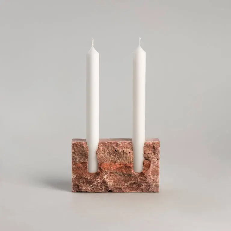 FAC007 Handcrafted Luxury Marble Candle Holder – Elegant Ambiance Maker 1