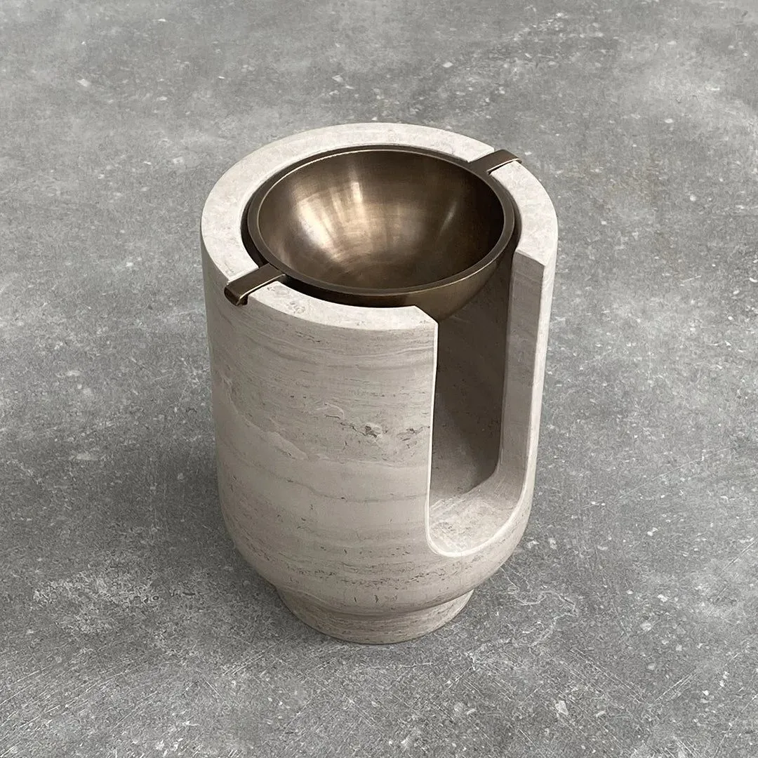 FAC006 Classic Marble and Metal Candle Holder – Exquisite Home Decor Statement 1
