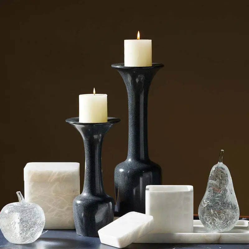 FAC005 Sophisticated Marble Candle Holder Modern & Minimalist Design 1