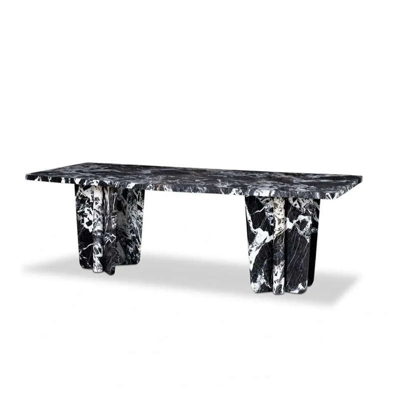 FDT002 Modern Rectangular Grand Antique Marble Dining Table 1