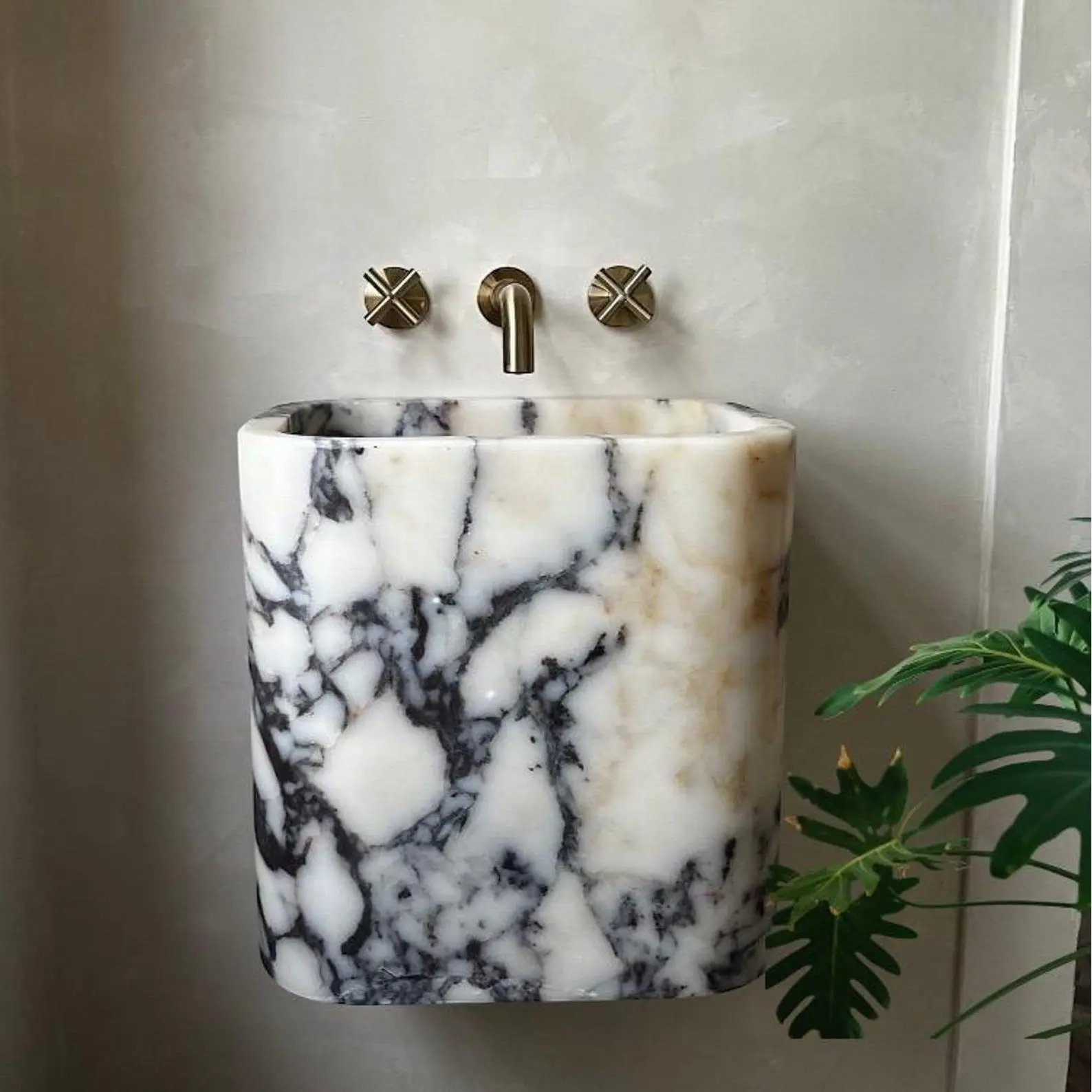 BSB012 Sleek white stone sink for Urban Minimalism 1