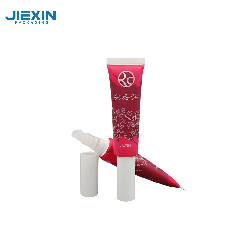 Tubo de brillo labial de 10 ml con cabezal funcional de silicona. 1