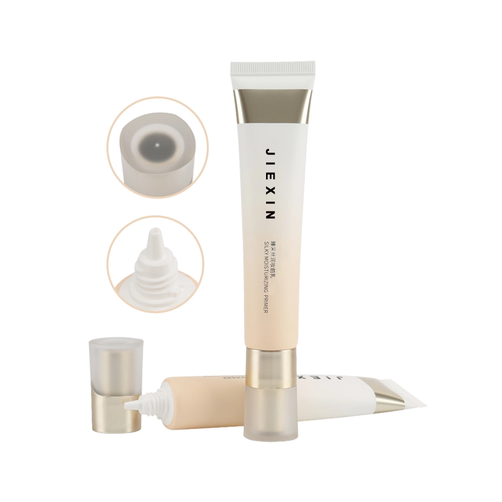 Cosmetic tube D25 nozzle tube with double screw cap 1