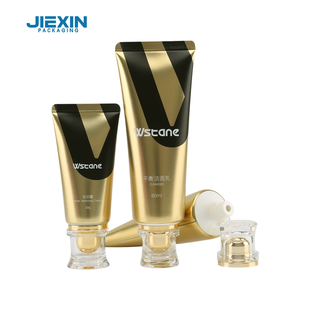 Tubo ovalado D30 con tapón de rosca acrílico para el cuidado de la piel. 1