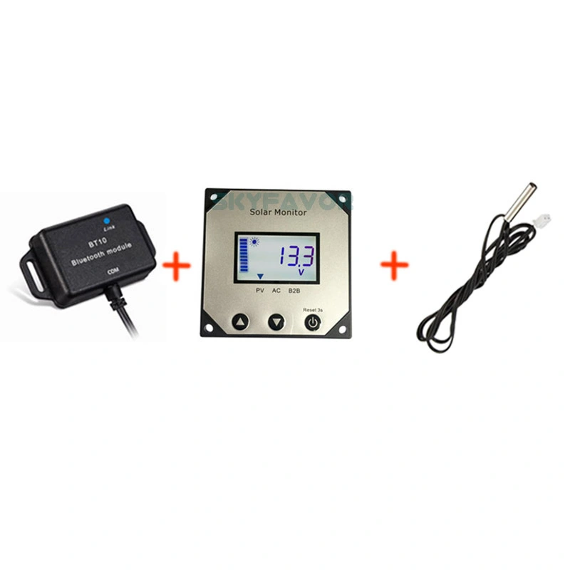 DC TO DC バッテリー充電器 付属品 温度センサーと BT モジュール モバイル APP 接続と表示画面 1