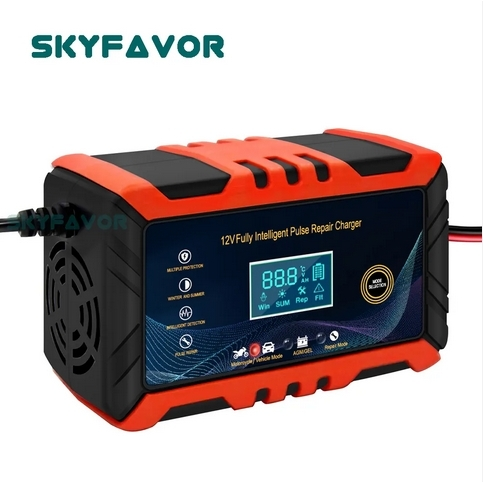 Pengisi Daya Baterai Mobil 12V Otomatis 12V 6A Pengisi Daya Baterai Asam Timbal Perbaikan Pulsa Cerdas untuk Baterai Mobil 12 Volt dengan CE ROHS 1