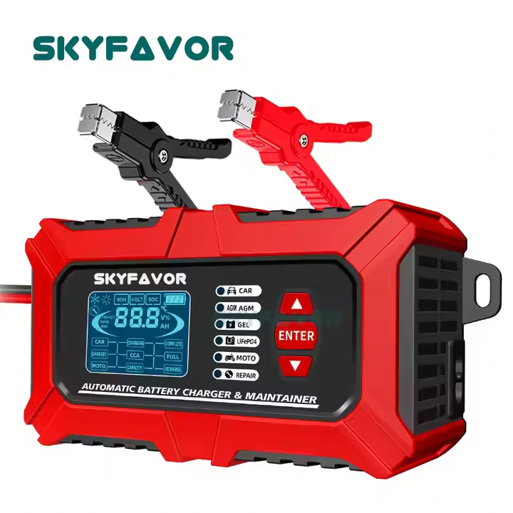Produk Tren Pengisi Daya Baterai 12V 12V 6A Penganalisis Penguji Baterai Asam Timbal 12 Volt Cepat Otomatis Pintar dengan Perbaikan Pulsa 1