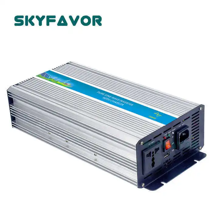 Mataas na Kalidad pure sine wave inverter 1000W 12V 24V DC to AC 110V 230V power inverter Multifunctional 12V 24V 10A na charger ng baterya 1