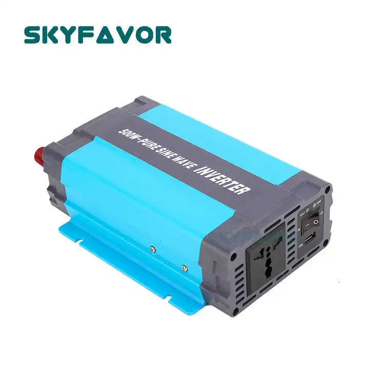 Schnelle Lieferung eines 500-W-Wechselrichters, 12 V, 24 V, 48 V, DC zu AC 110 V, 230 V, professioneller, hocheffizienter reiner Sinuswellen-Wechselrichter 1