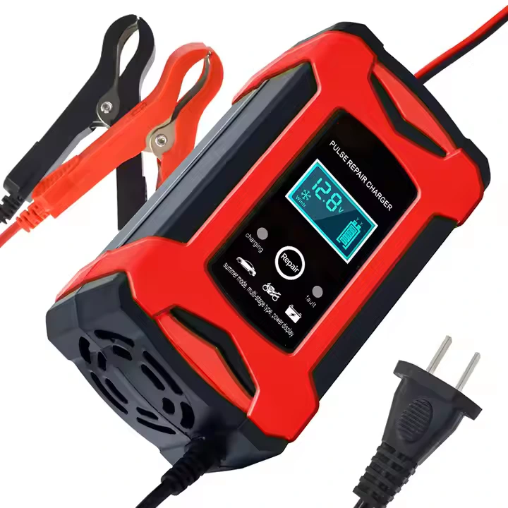 Trending Products 12V loodzuurbatterijlader 12V 6a Automatische pulsreparatie Gel AGM Loodzuur Motorfiets Car Batterijlader 1