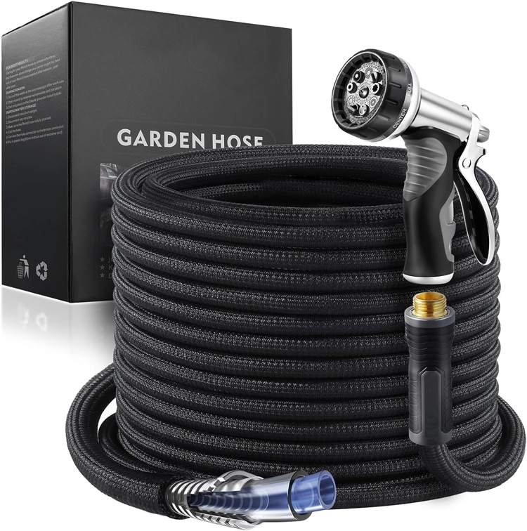 Flexible Garden Hose Pipe with 10 Function Sprayer Leak Proof 3/4 Inch Connector Lightweight Non-Expanding Water Garden Hose 1