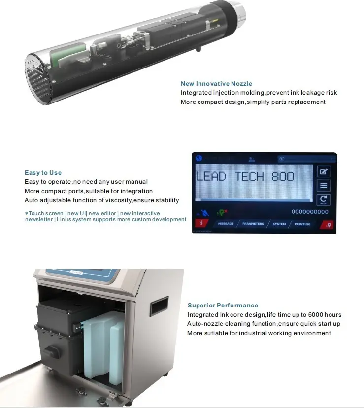 LEAD TECH New industrial coding machine Supply for pipe printing 3
