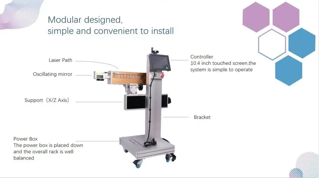 LEAD TECH dustproof portable laser marking machine price promotional for building materials printing 4