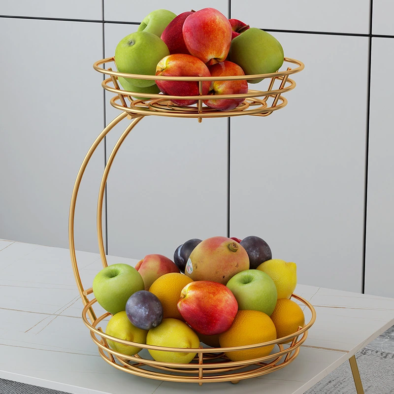 2 Tier Metal Fruit Basket: Organize and Display Your Fruits Effortlessly 1