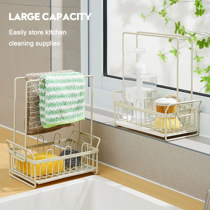 Kitchen sponge drain rack Metal +pp for cleaning tool storage custom -XHD 1