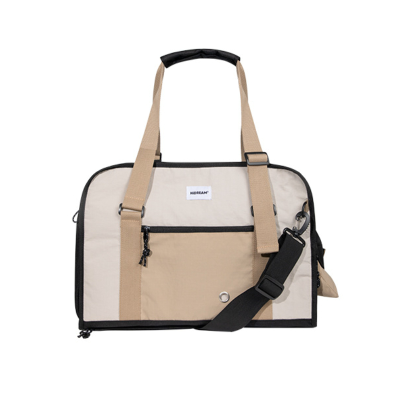 【bed-in-a-bag】wholesale White Beige Pet out shoulder Tote bag variable sofa bed oem bed-in-a-bag Travel bag portable bag for pets cats dogs 1