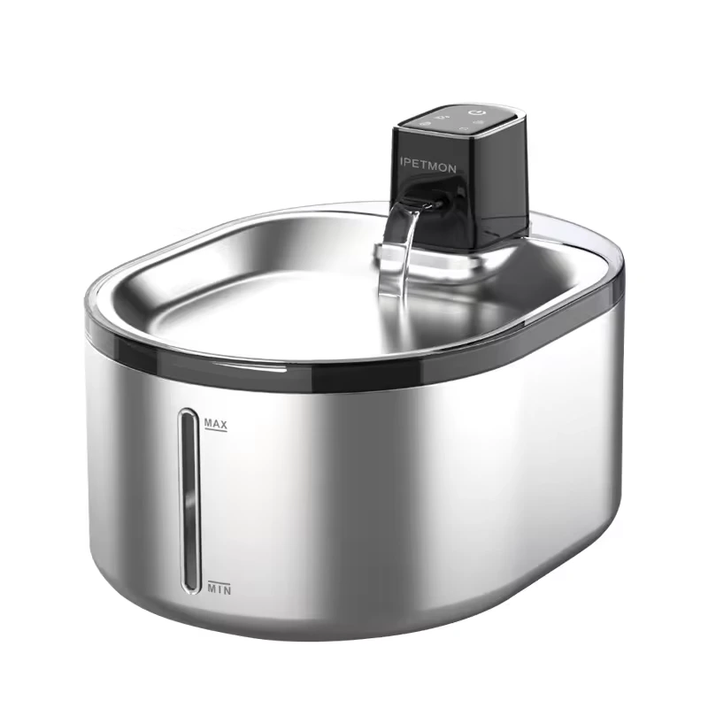 【PTM-643】Fuente de agua para mascotas Puerto USB de 4L Filtro automático para perros Fuente de agua para mascotas de acero inoxidable 1
