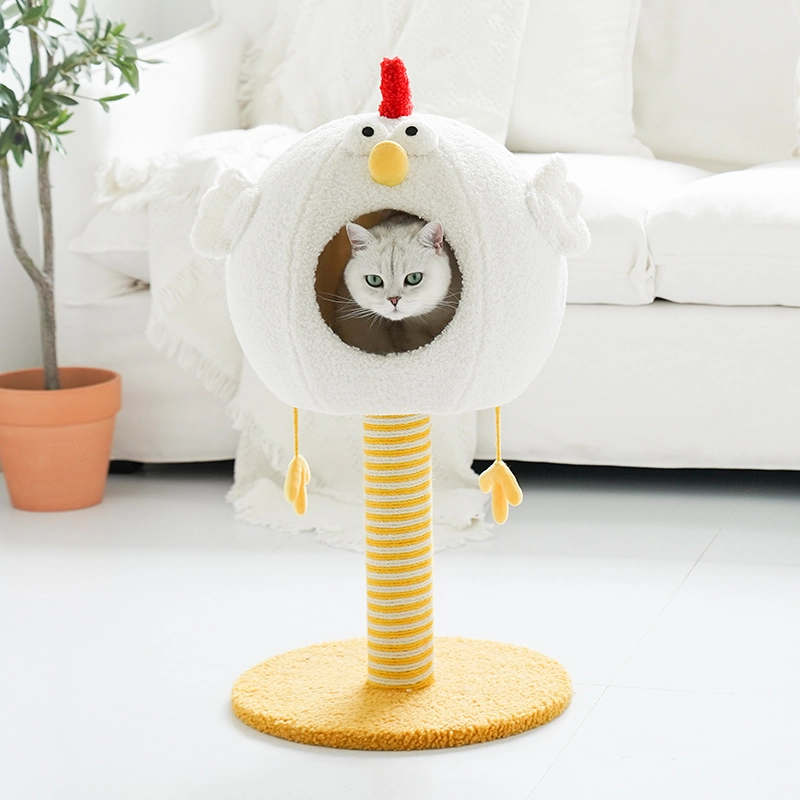 【Z1A00043】Chick Cat Climbing Shelf Cat Nest Cat Tree All-in-One Summer Cat Scratching Post Solid Wood Small Deluxe Cat Bucket Cat Hutch 1