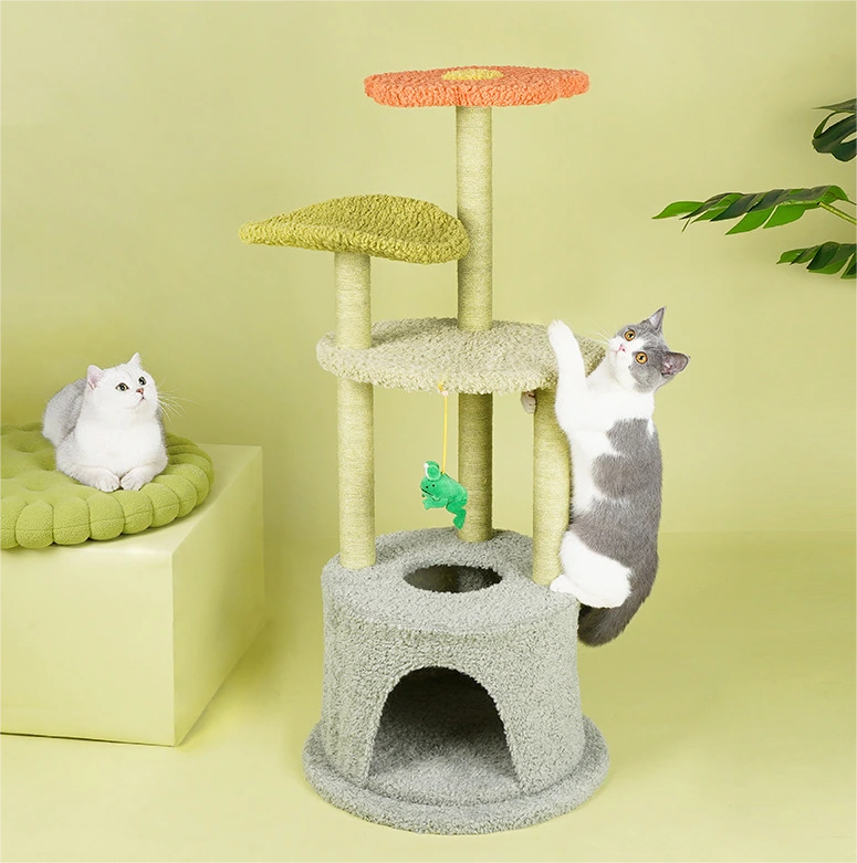 【B78468】 Eduora Flower House Cat Climbing Frame Cat Tree Cat Nest All-in-One Cat Jumping Platform Tongtianzhu Multifunctional Climbing Frame Cat Stand 1