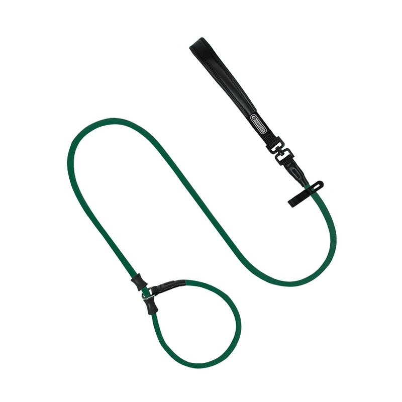 【HD024008-04F】Turquoise groen 360 graden draaibare gesp lederen handvat uit één stuk P riem hond uit de riem grote hond explosie punch training huisdier dikker 1