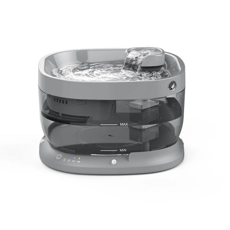 【CYD004】Grey Wireless Induction Smart Pet Drinking Water Dispenser  Pet Dog Cat Auto Water Fountain 7L Large Capacity Water Separation 1