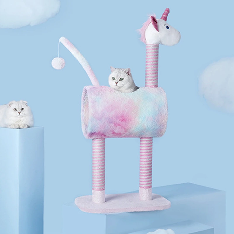 【B79571】 Unicorn style cat climbing frame small cat tree cat frame cat nest all-in-one villa through the sky column cat jumping platform cat climbing post 1