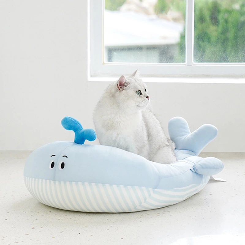 Whale Style Kattenmand Cave Zomerkoeling Vier Seizoenen Universele Kleine Middelgrote Hond Huisdierbed Nestmat 1