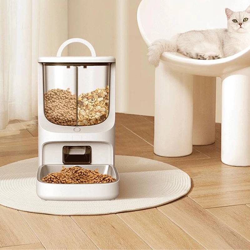 【V01A】Esterilización UV para mascotas modelo WIFI alimentador inteligente 5L de gran capacidad contenedor de doble grano alimentador automático control remoto cuantitativo temporizado 1